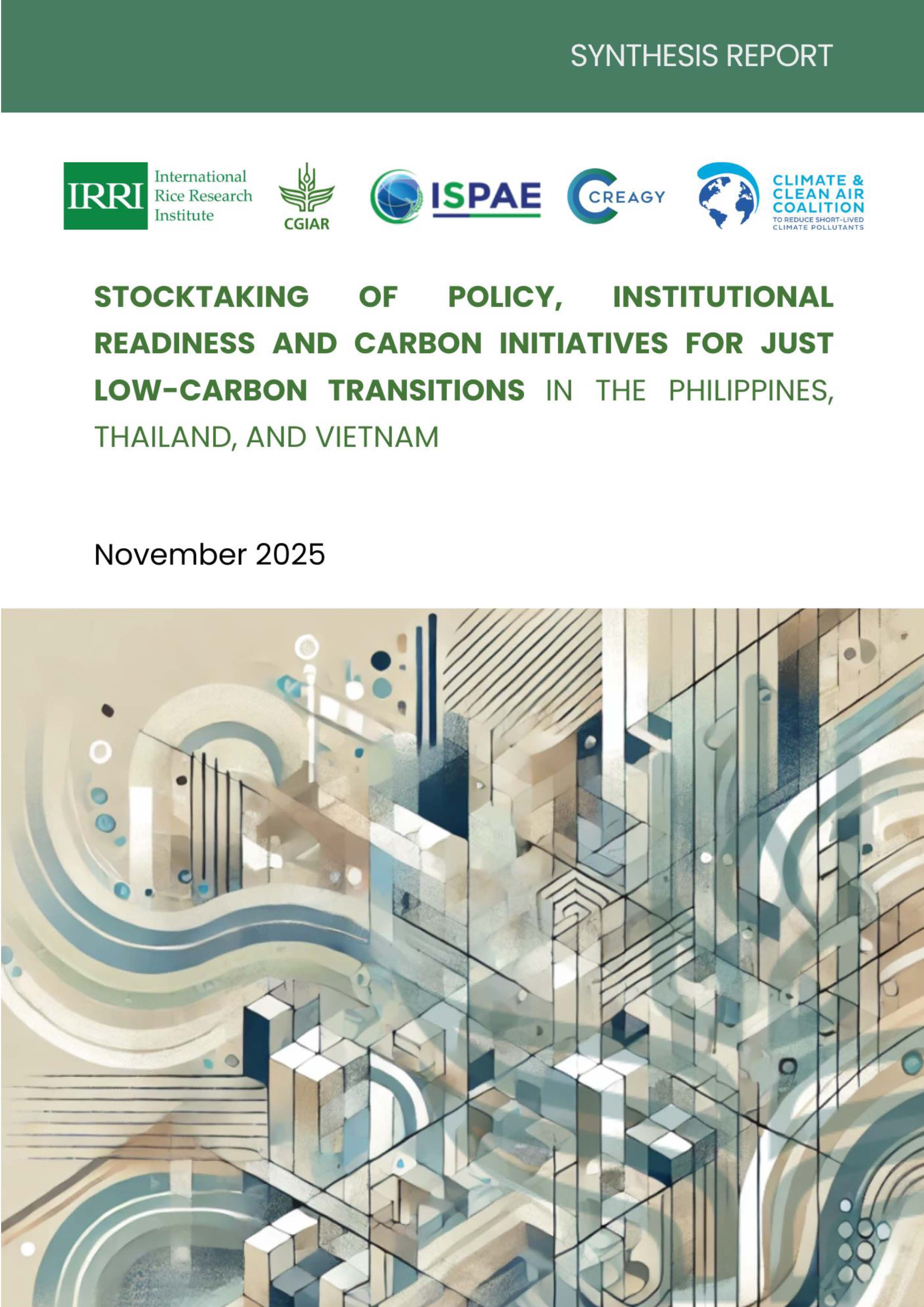 Cover titel Stocktaking of Policy, Institutional Readiness and Carbon Initiatives for Just Low-Carbon Transitions