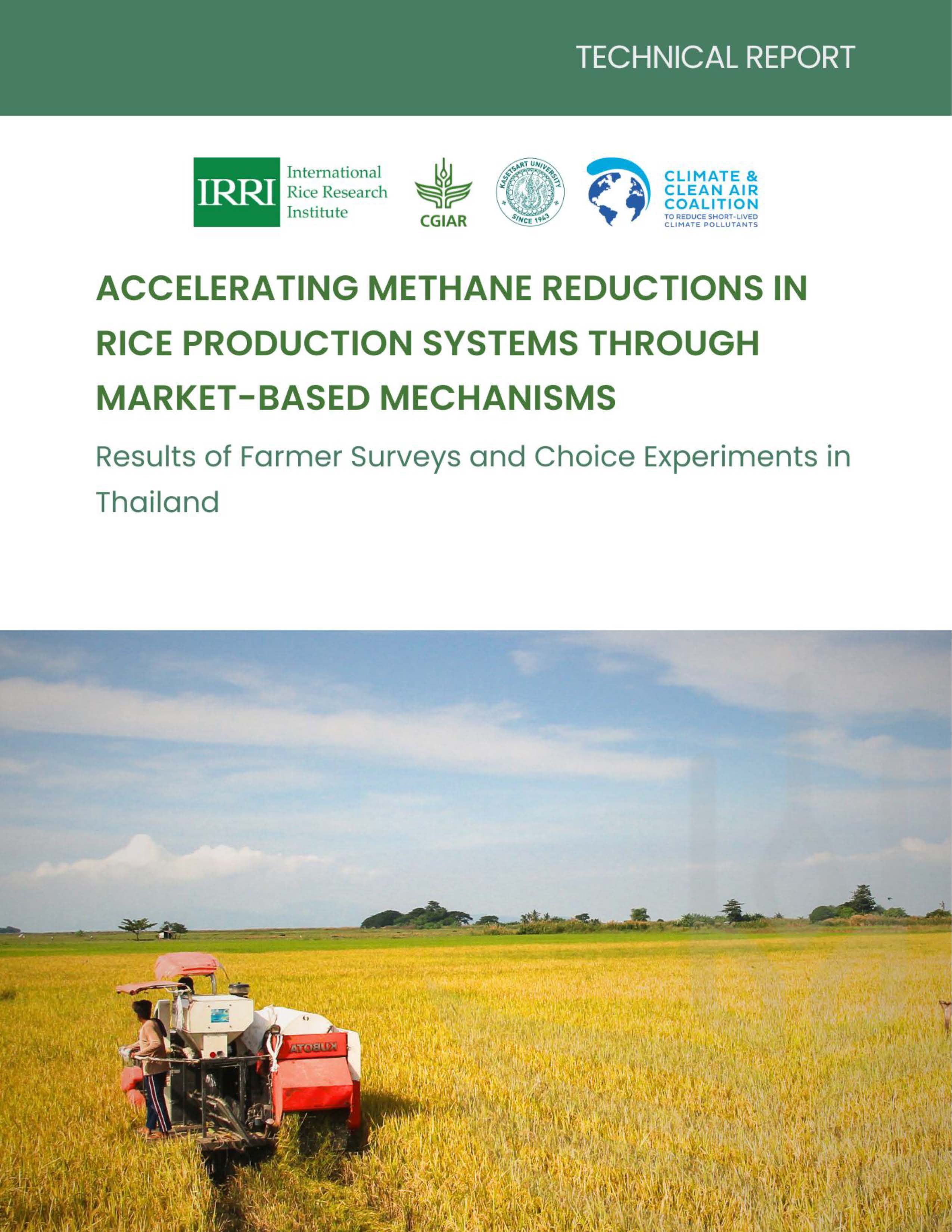 Technical Report Accelerating Methane Reduction in Rice Productions Systems through Market-Based Mechanisms-Thailand cover
