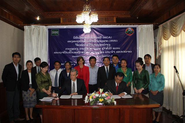 Lao PDR and IRRI expand partnership to increase food and nutrition security