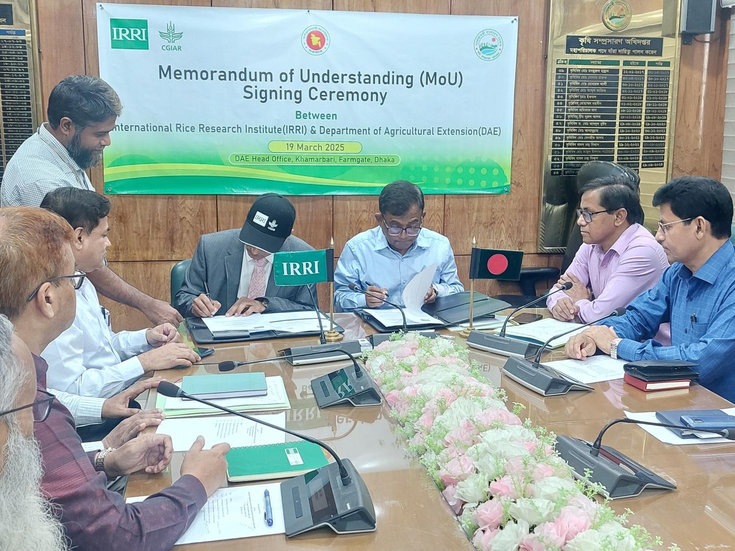 International Rice Research Institute (IRRI)  and the Department of Agricultural Extension...