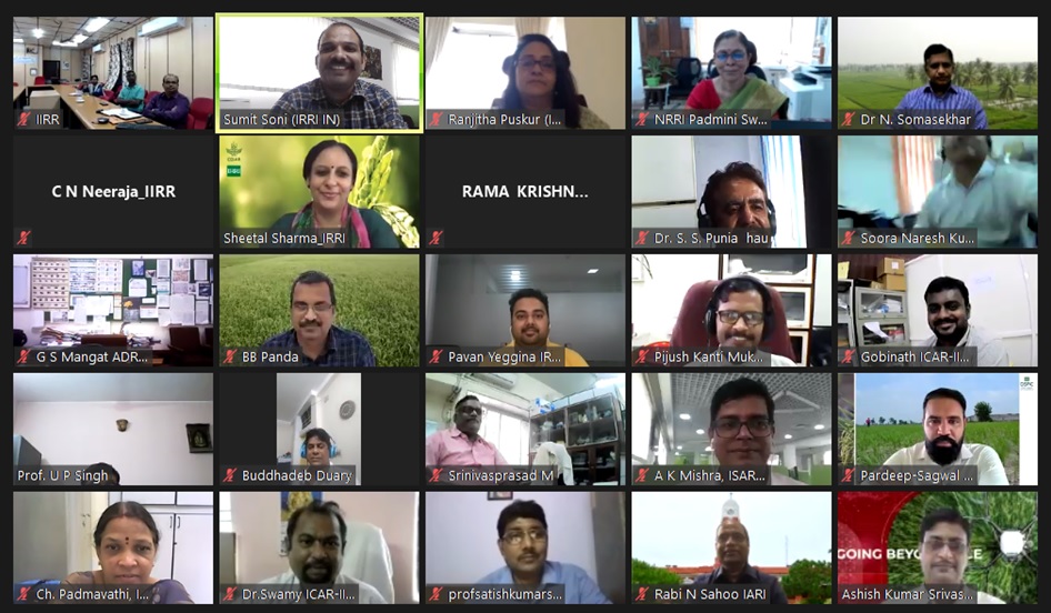 Agriculture scientists brainstorming session focuses on the climate-smart management of rice-based systems in India