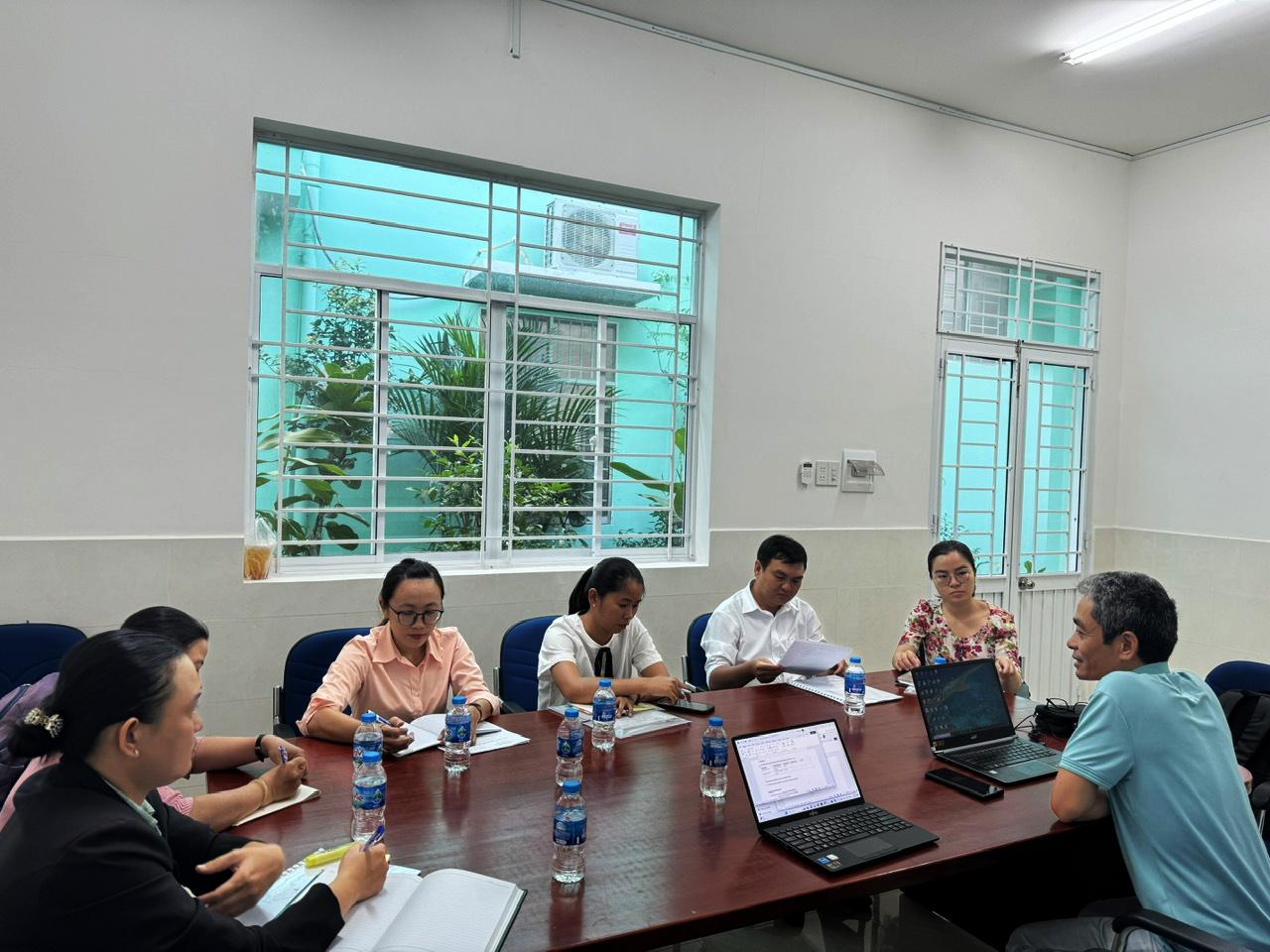 Trainers prep for scaling a digital platform that improves rice production monitoring in the Mekong River Delta