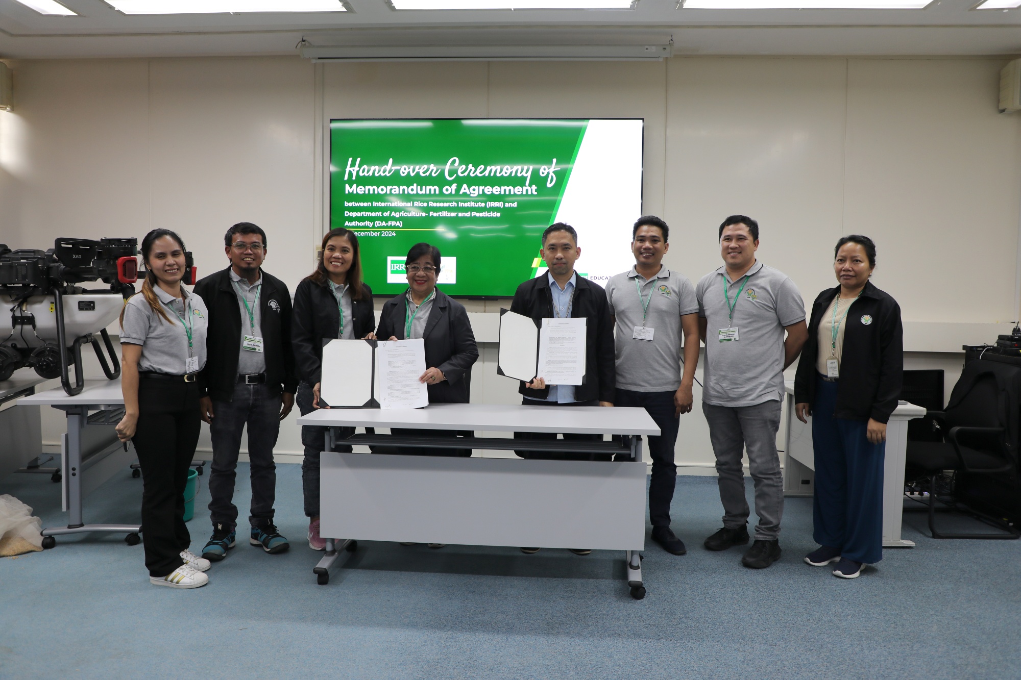 IRRI and DA-FPA ink MOA on farm drone training material development