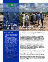 Cambodia and IRRI