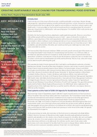 Policy Brief: Creating Sustainable Value Chains For Transforming Food Systems