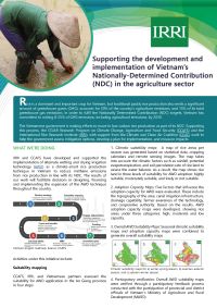 Supporting the development and implementation of Vietnam's Nationally-Determined Contribution (NDC) in the agriculture sector